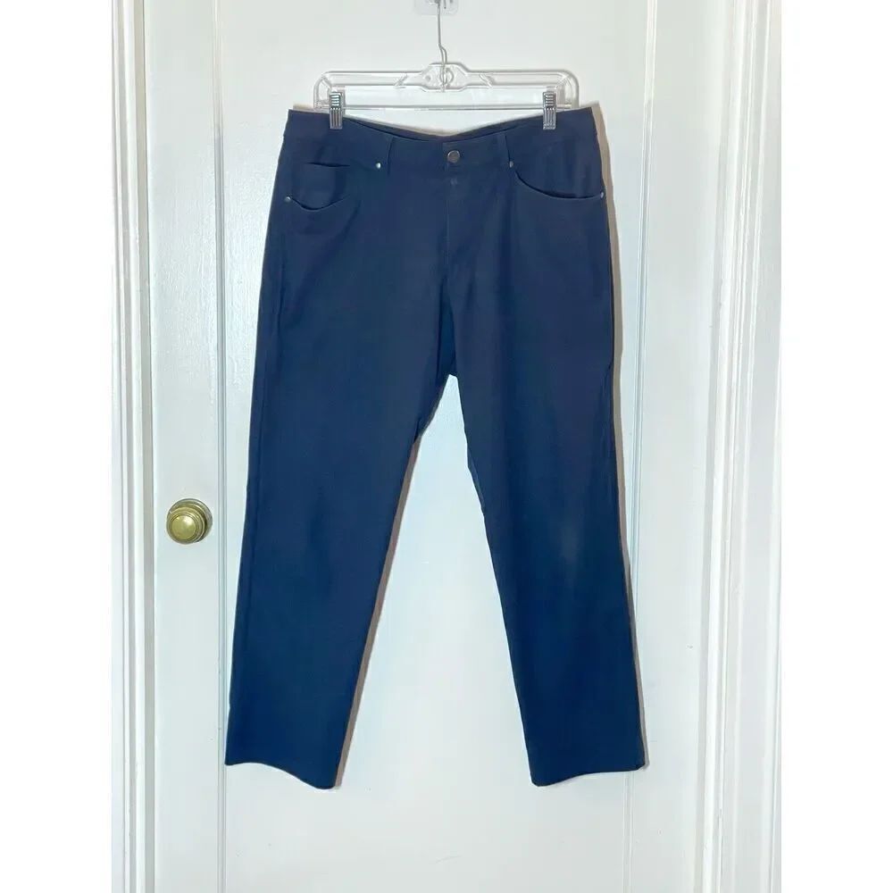 LULULEMON ABC Classic-Fit 5 Pocket Pant 33" X 27”Warpstreme Navy Dark Blue Men’s
